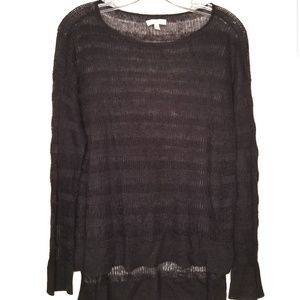 Eileen Fisher Black Linen Tunic Long Sleeve